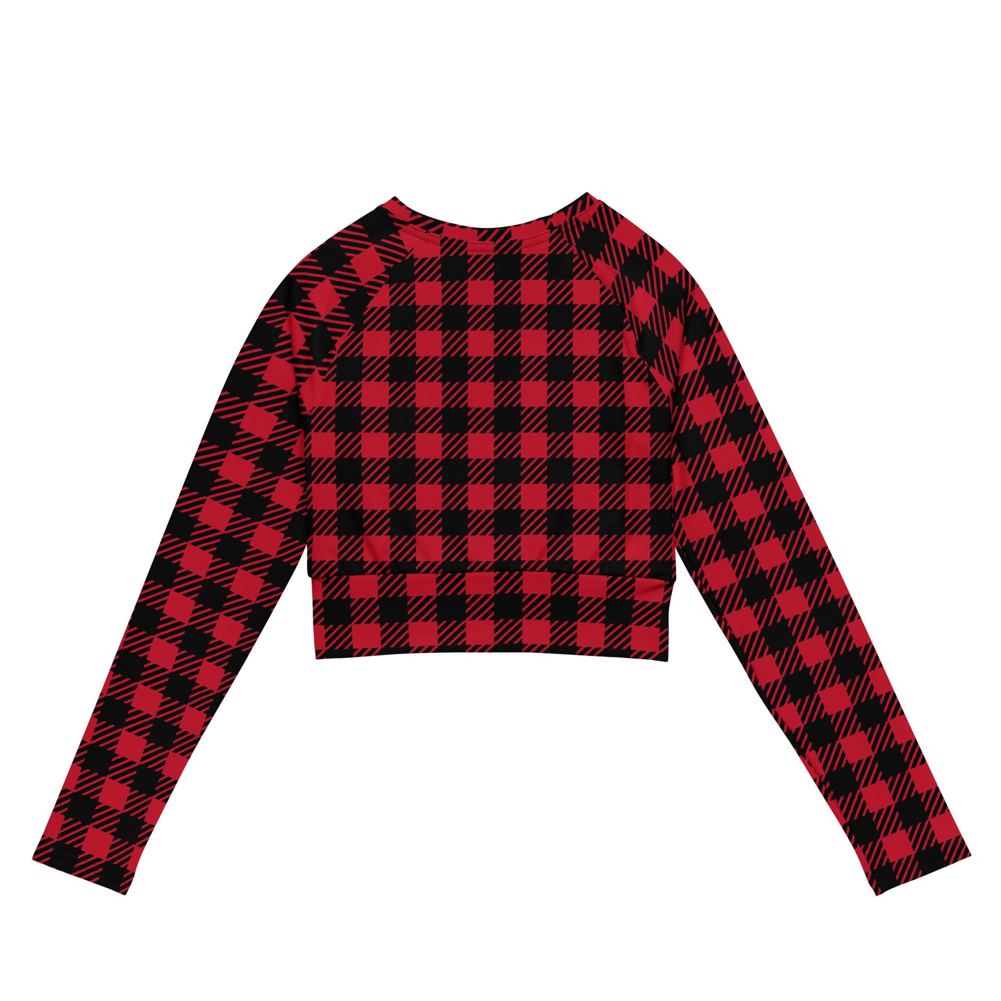 Girls' Christmas Cropped Top. Not-a-PJ Plaid Christmas Streetwear or Activewear. WickedYo.